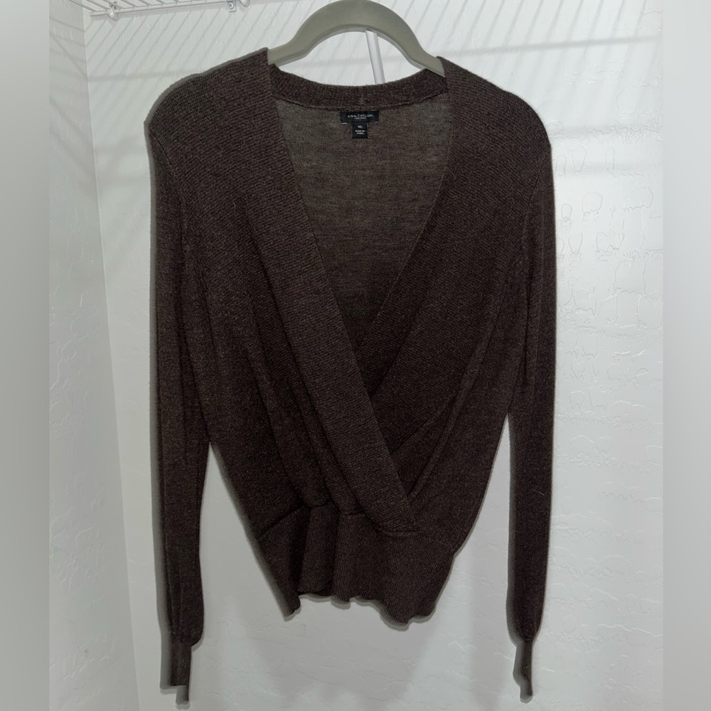 Ann Taylor Factory Crossed Wrap Sweater